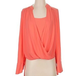 BCBGMaxAzria Coral Drape Blouse
